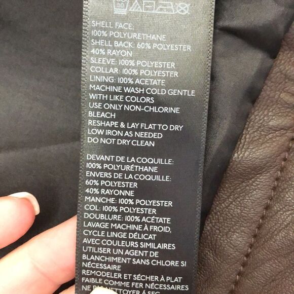 BDG Faux Leather And Sherpa Jacket Urban Outfitters - Picture 11 of 16